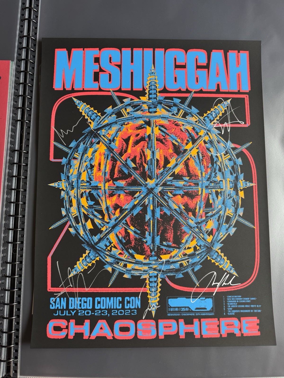 🚨SIGNED🚨 Meshuggah Chaosphere SDCC 2023 Rebellion Republic silkscreen poster