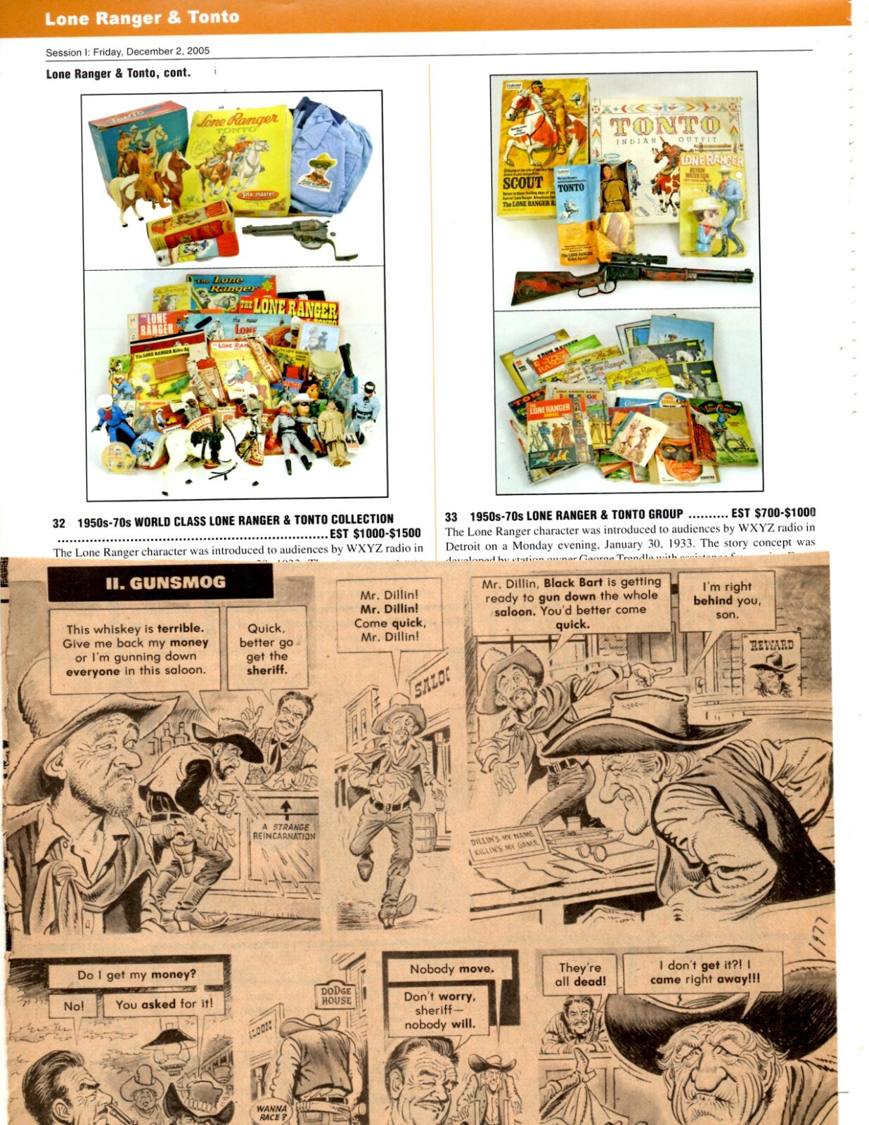 150+ original, separate clippings lot: tv + movie WESTERNS gunsmoke-lone ranger