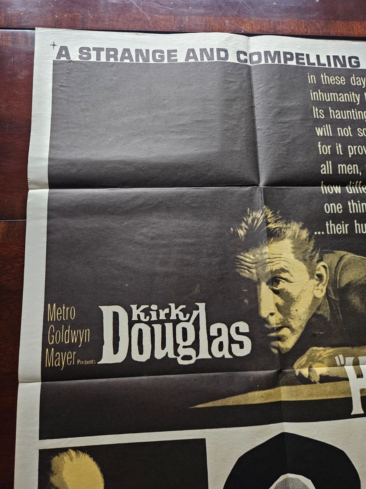 1963 THE HOOK Original One Sheet Kirk Douglas KOREAN WAR MILITARY THRILLER