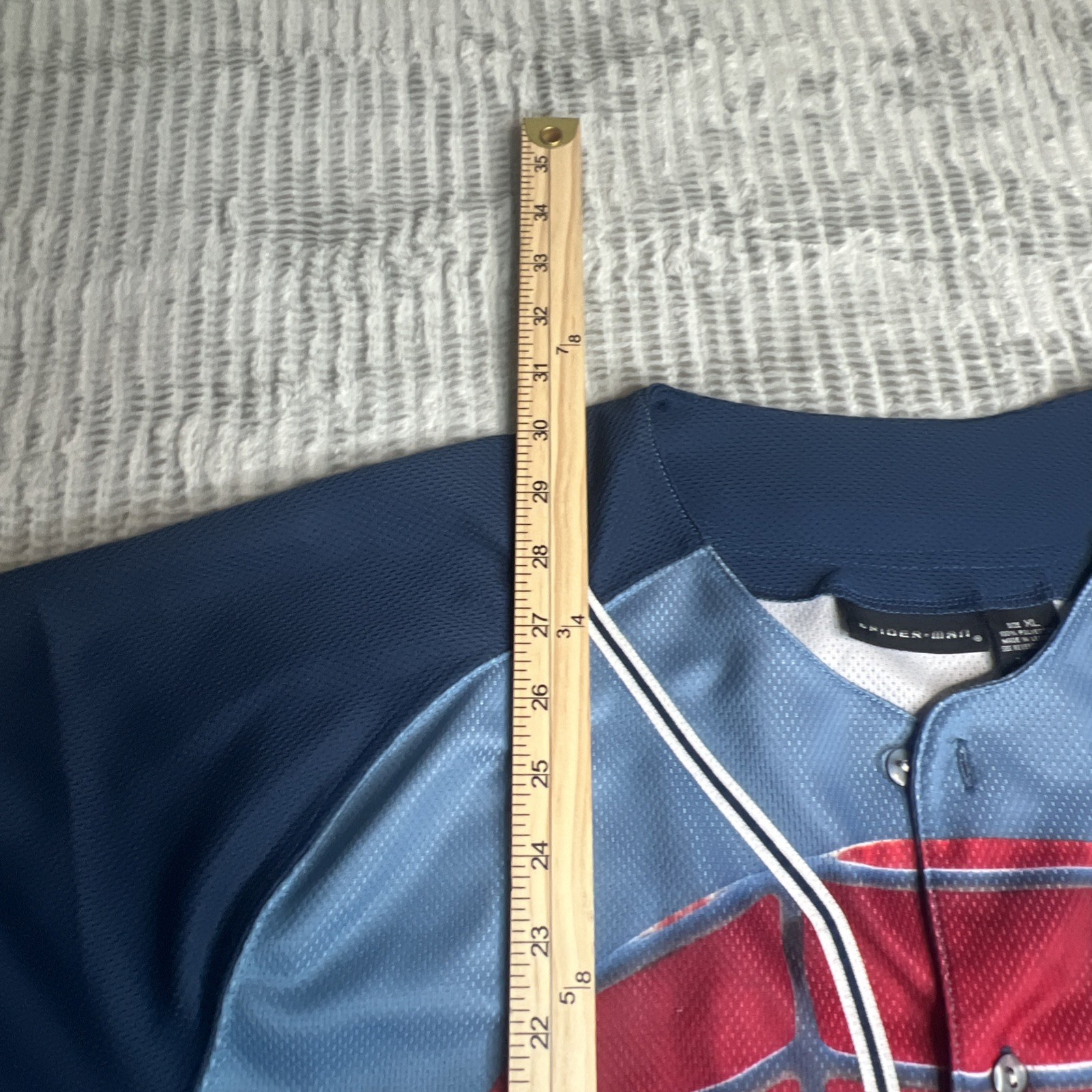 VINTAGE 2003 MARVEL SPIDERMAN AUTHENTIC MOVIE BASEBALL STYLE JERSEY Size XL