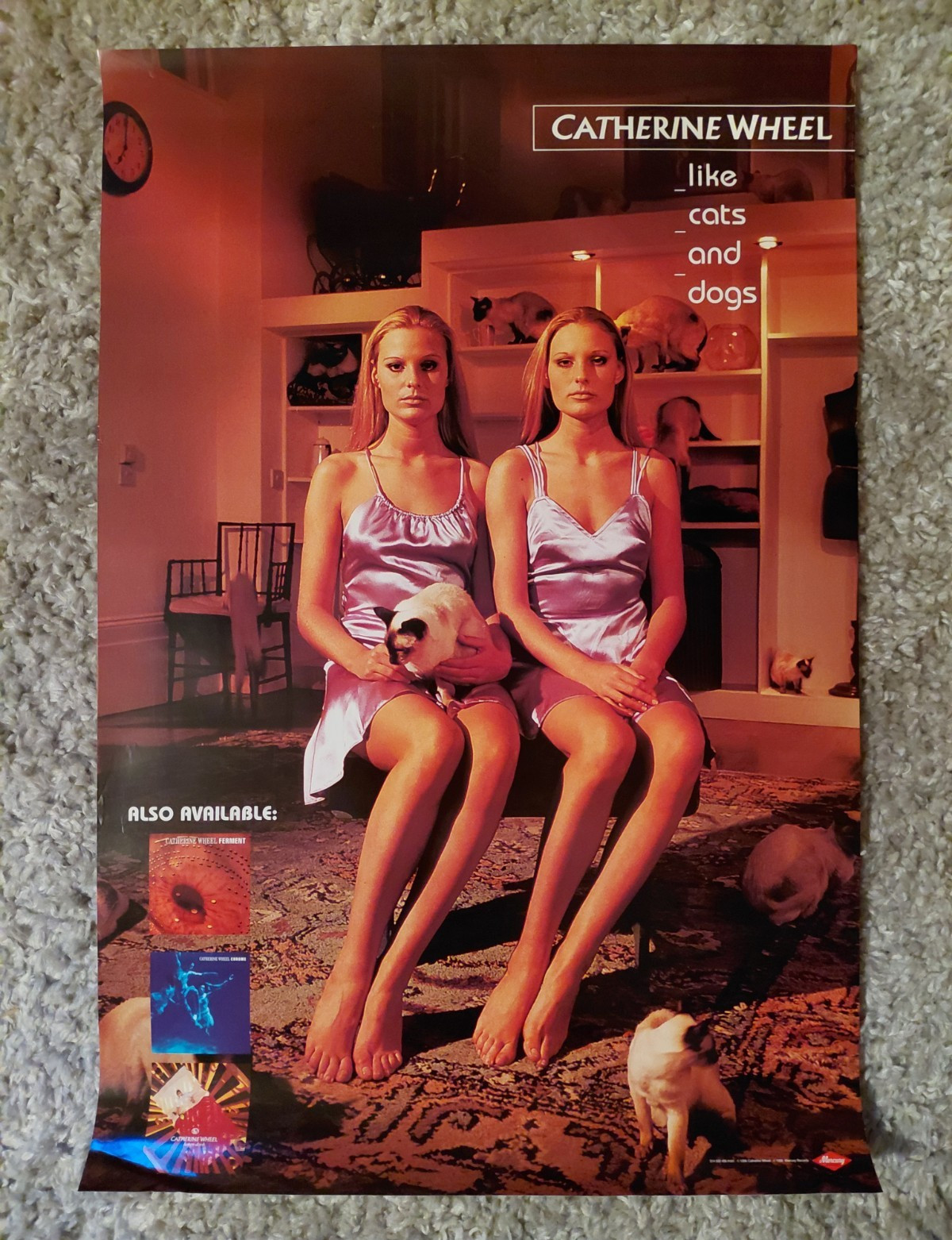 Catherine Wheel Like Cats and Dogs promotional music poster Original