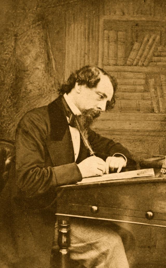 Charles Dickens Writing England 8×10 Picture Celebrity Print