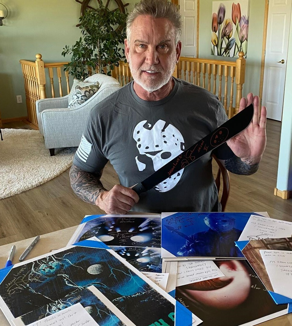 C.J. GRAHAM ~ SIGNED / AUTOGRAPHED 18″ MACHETE FRIDAY THE 13TH PT6 JASON LIVES