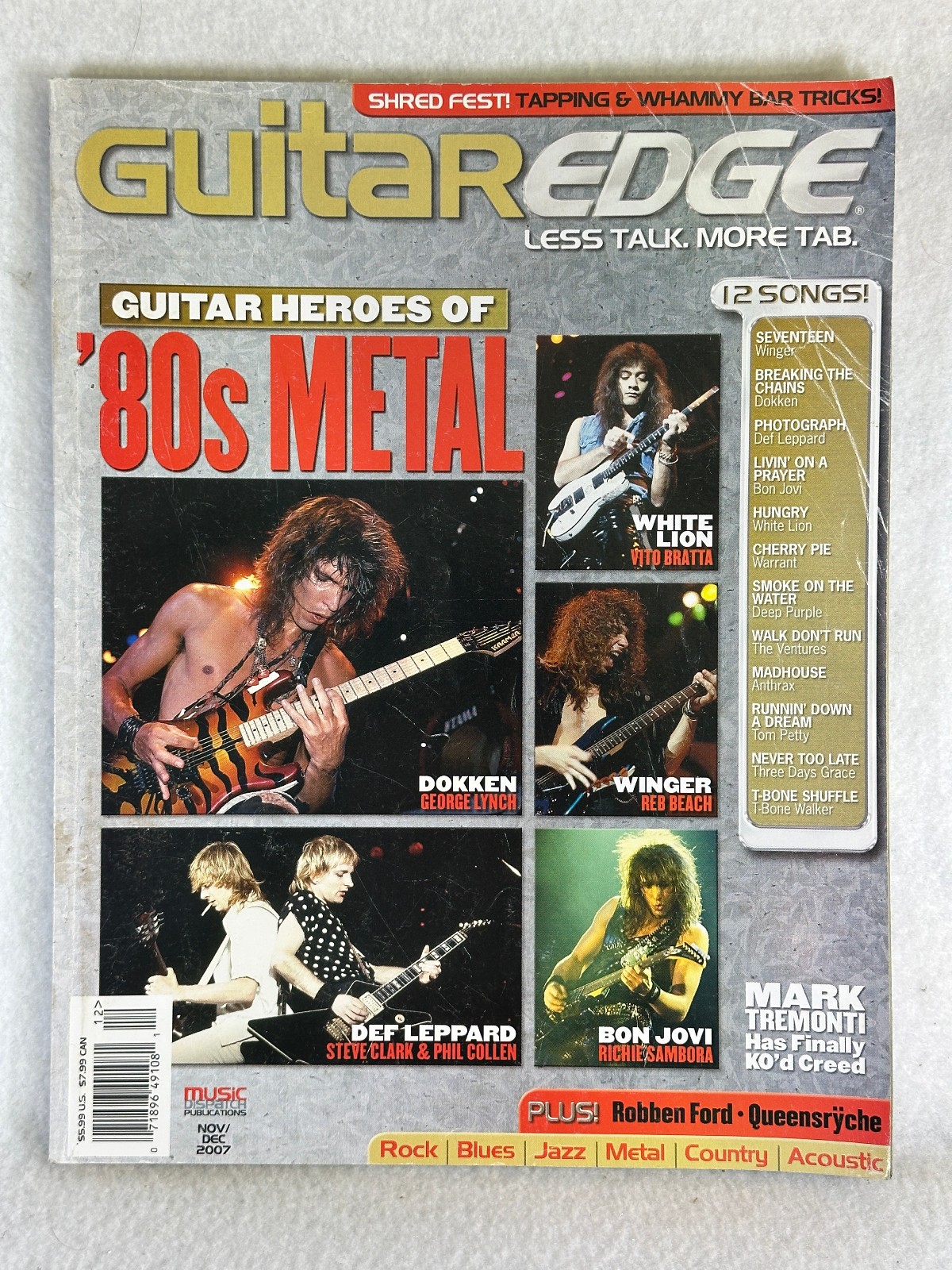 GUITAR EDGE (US) NOV/DEC 2007 DEF LEPPARD DOKKEN BON JOVI WHITE LION WINGER