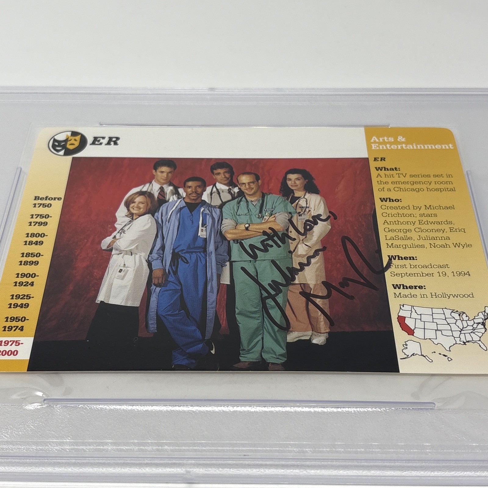 JULIANNA MARGULIES signed autographed ER CAROL HATHAWAY Groiler Card PSA DNA