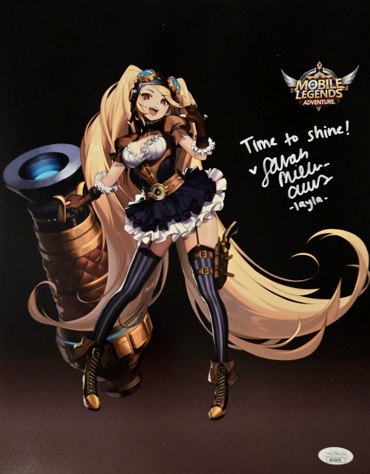Mobile Legends Signed Photo Layla Sarah Miller Crews Autograph JSA COA 470
