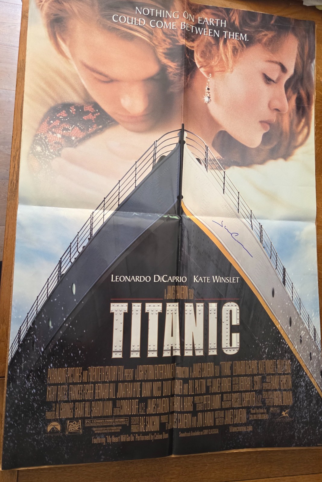 Signed James Cameron Original TITANIC 27×40 Movie Poster 1-Sheet 1997 Autograph