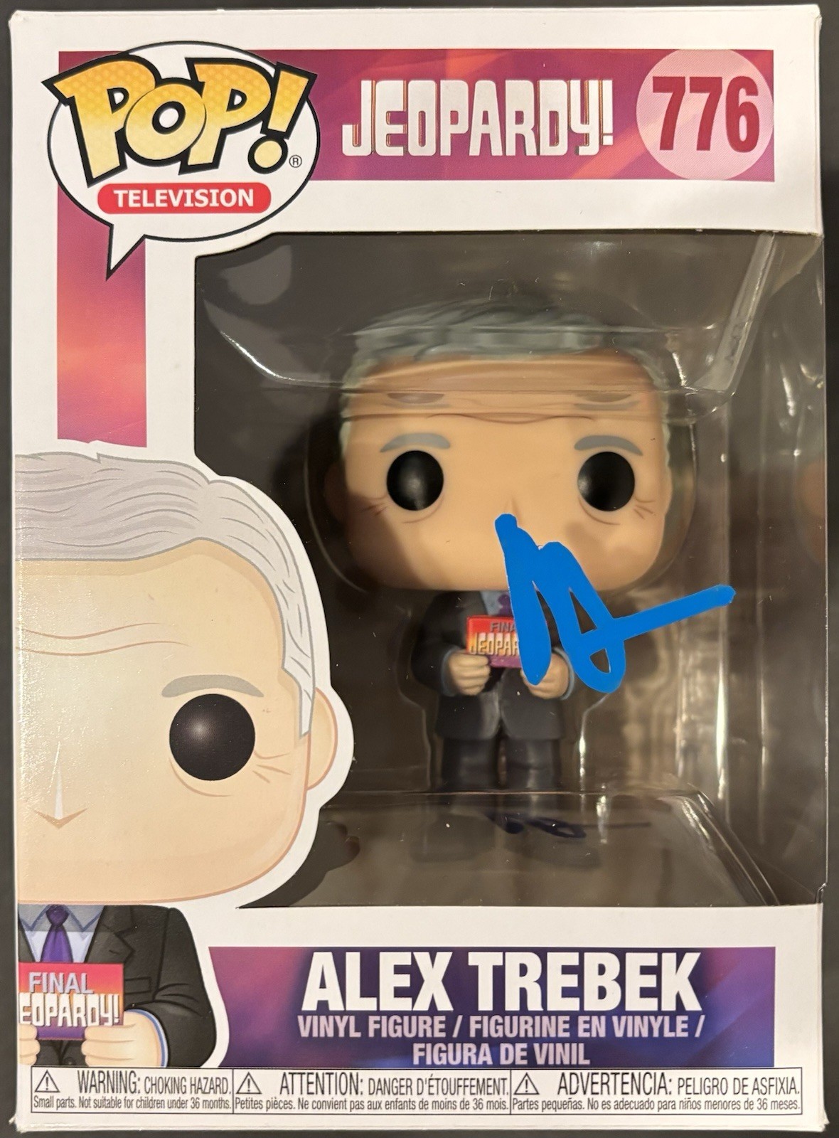 Mayim Bialik Autographed/Signed Funko Pop! Jeopardy! Alex Trebek #776 Proof!