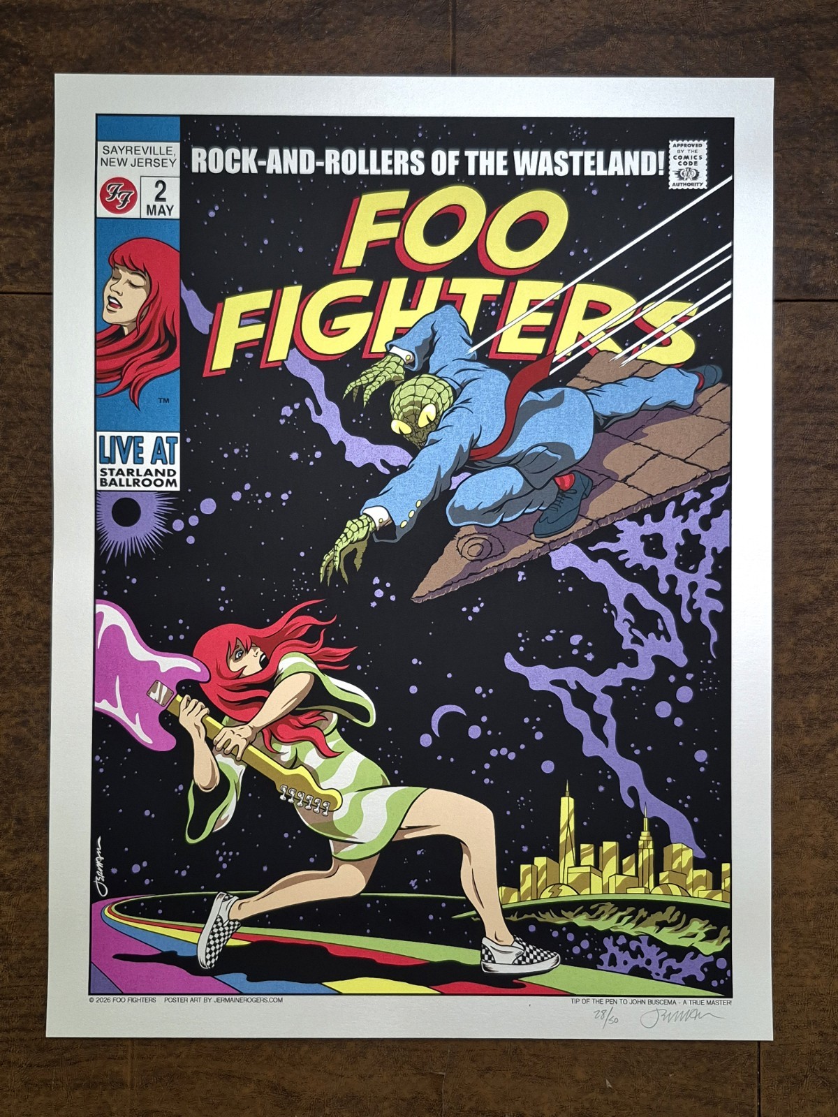 FOO FIGHTERS Poster Sayreville #/50 OFFICIAL Screen Print 2026 Starland Ballroom