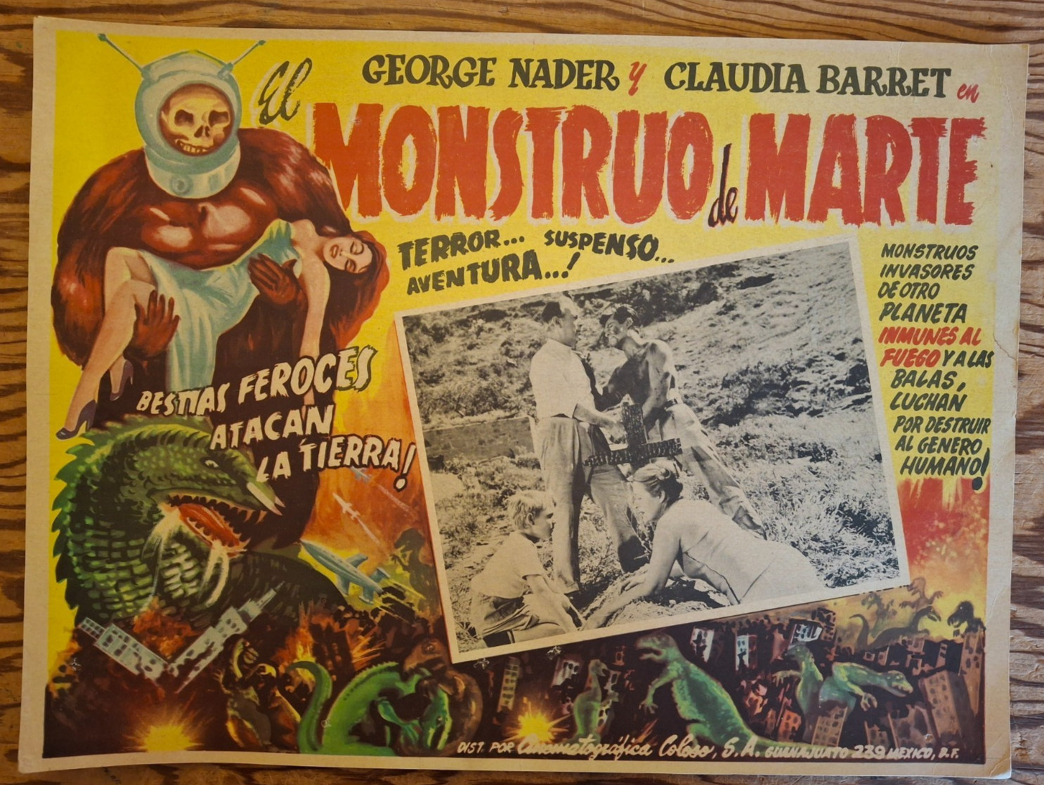 1953 Robot Monster Original Mexican Lobby Card Cult Classic Astor Pictures