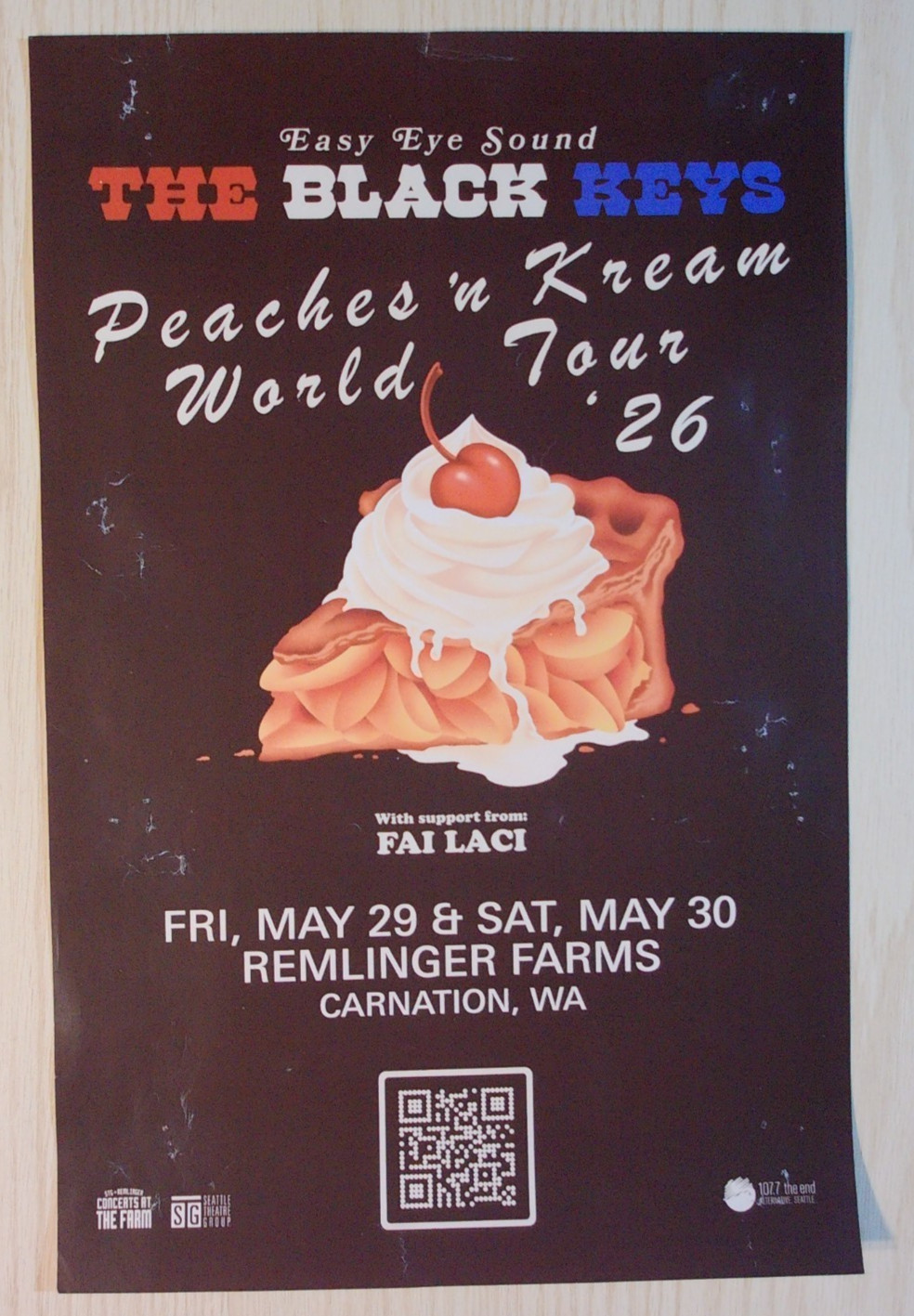 Black Keys with Fai Laci Poster “Peaches and Kream” Original Concert Show Flyer