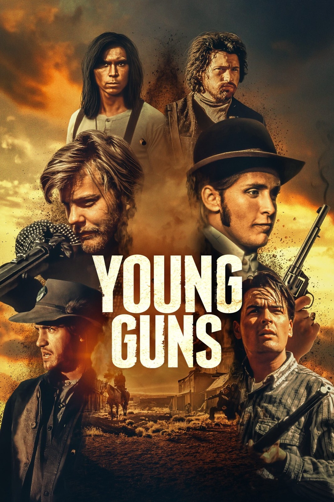 1988 Young Guns Movie Poster 11X17 Emilio Estevez Billy The Kid Kiefer Sheen 🍿