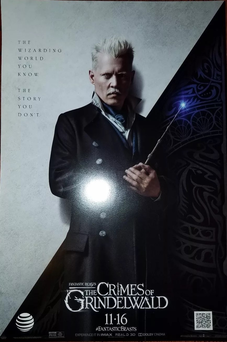 Fantastic Beasts The Crimes Of Grindelwald Johnny Depp 13 1/2×20 Promo Poster