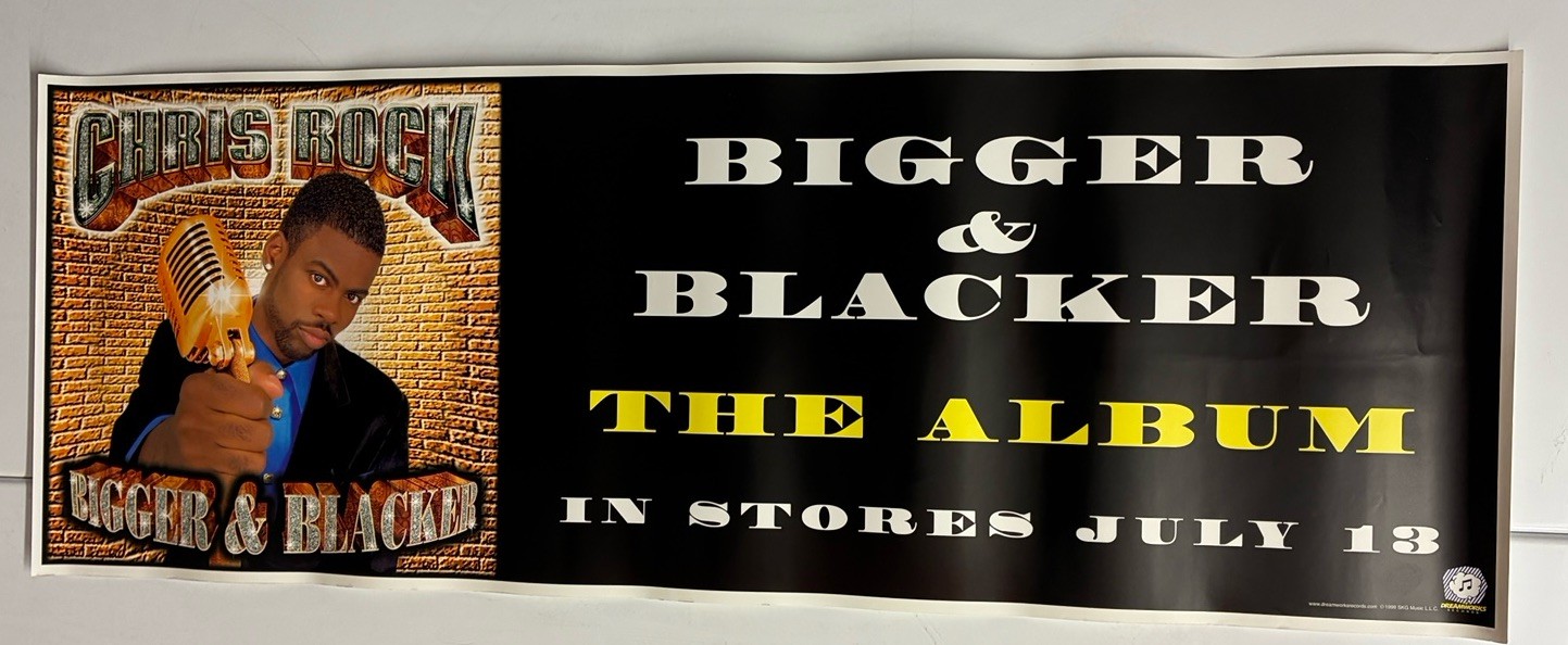 Chris Rock Bigger & Blacker 1999 DreamWorks Records Promo Poster Marquee Rare