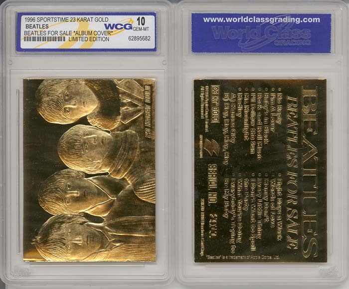 BEATLES * FOR SALE * ALBUM 23KT GOLD CARD – GRADED GEM-MINT 10