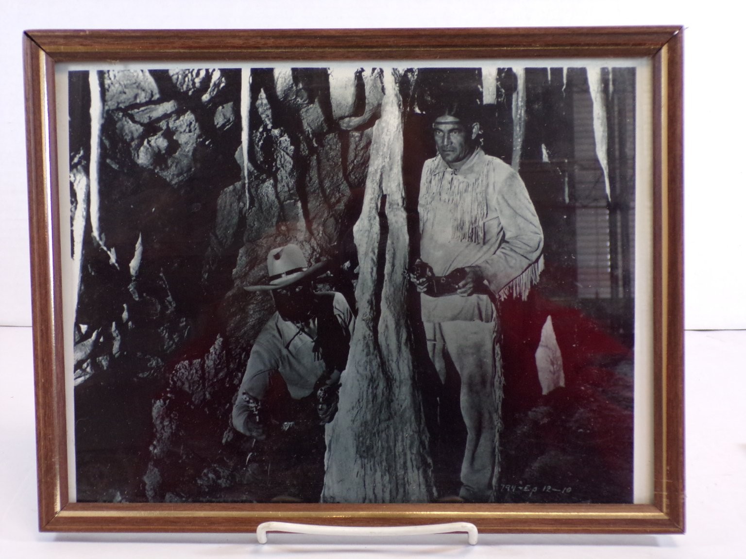 Macdonald Carey Hugh O’Brian Cave Scene from Cave of Outlaws 1951 B&W 10×8