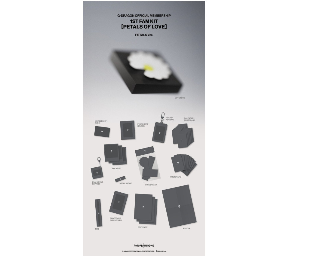 [G-DRAGON] Official Membership 1st FAM KIT [PETALS OF LOVE] – PETALS Ver. NEW