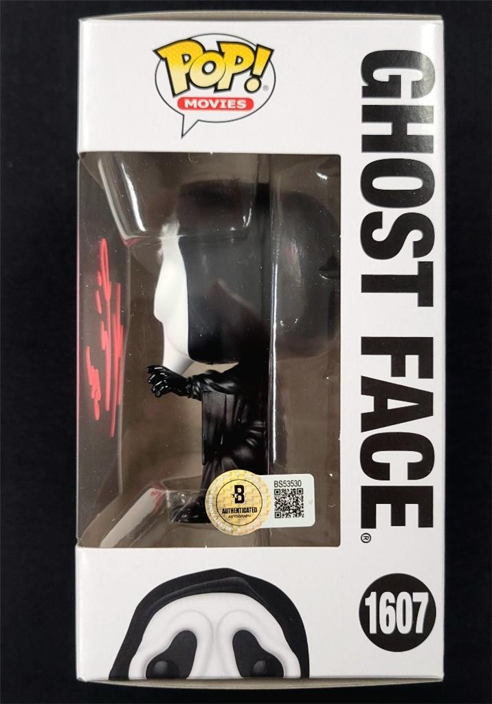 Matthew Lillard signed “Stu” Ghost Face Funko Pop! 1607 w GITD Ink autograph BAS