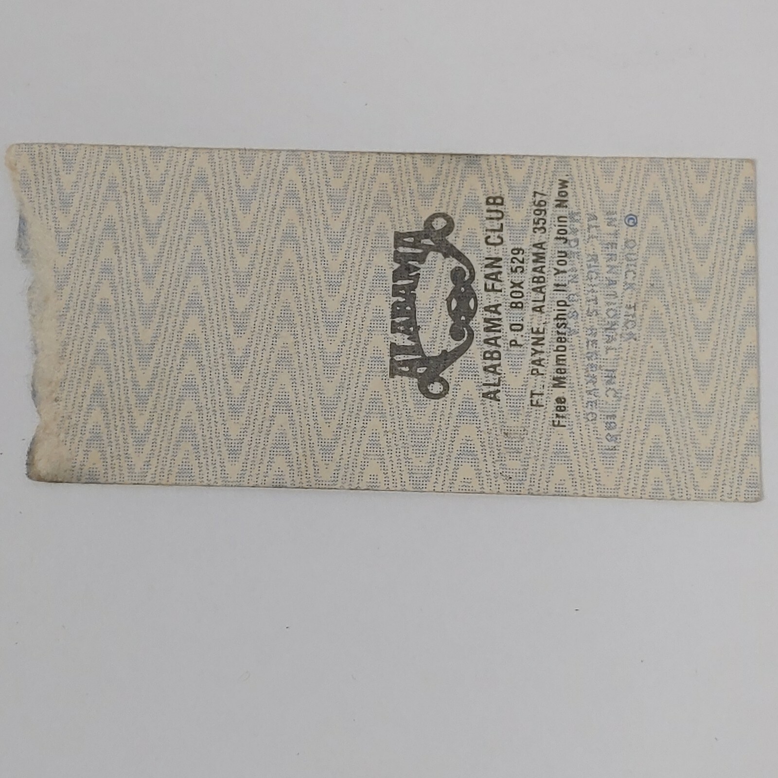 Vintage Oct 1982 Alabama Concert Ticket Stub Von Braun Huntsville Alabama