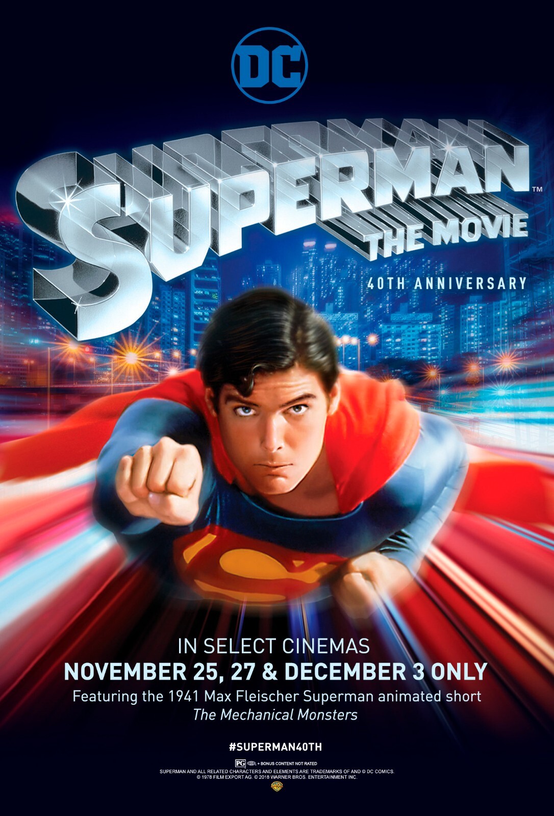 Superman The Movie movie poster (c) – 11 x 17 inches – Christopher Reeve