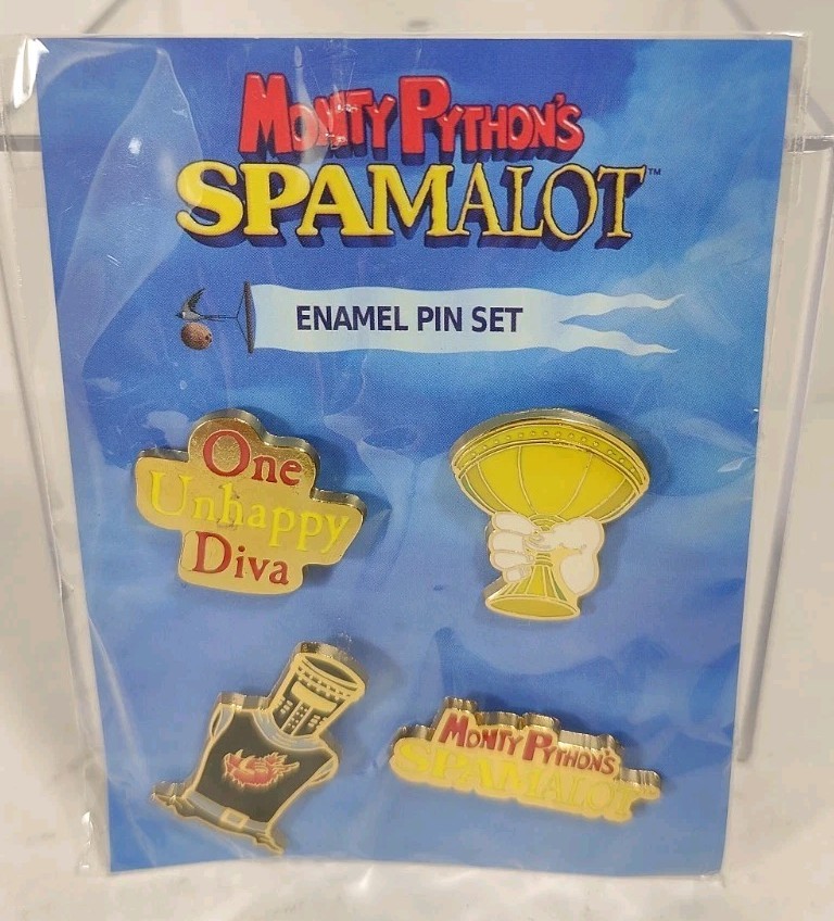 Monty Python SPAMalot Enamel 4 Pin Set NEW