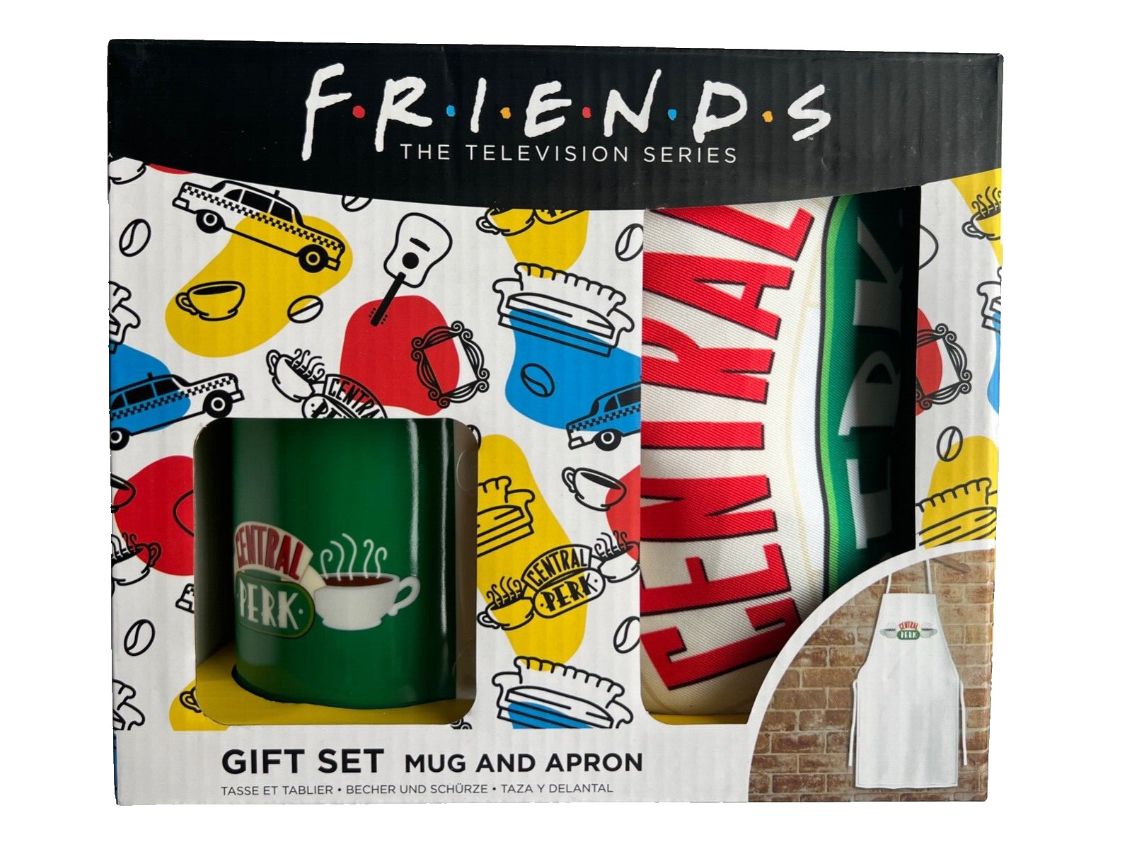 FRIENDS The Television Series Gift Set Mug & Apron Central Perk