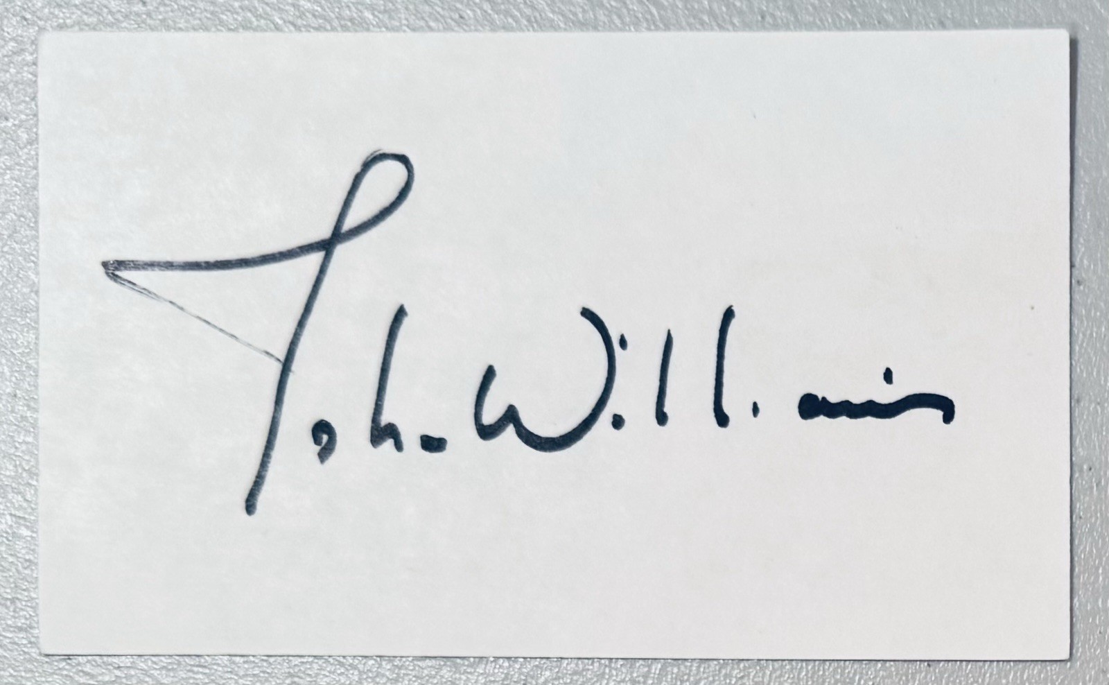 John Williams Signed Autographed 3×5 Card SWAU Authenticated Star Wars Jaws 5