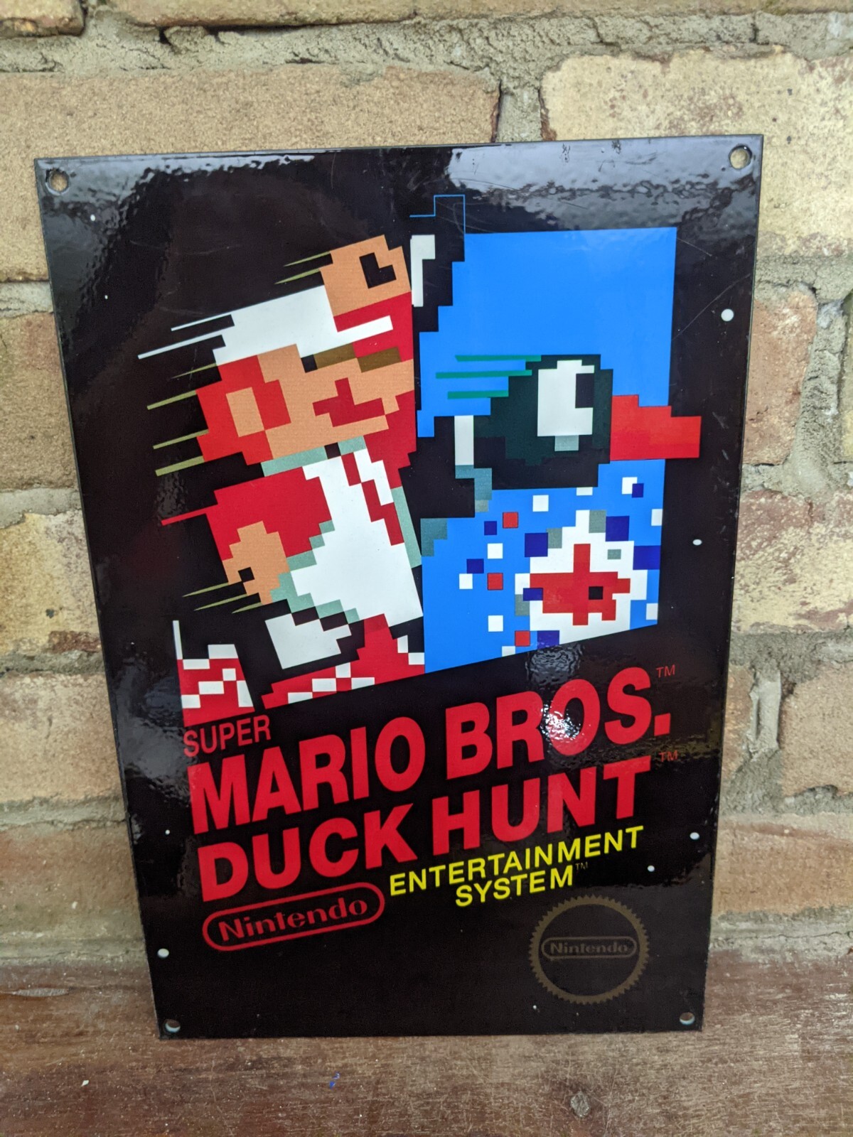 VINTAGE SUPER MARIO BROS. NINTENDO NES VIDEO GAME GAMING METAL SIGN 12″ X 8″