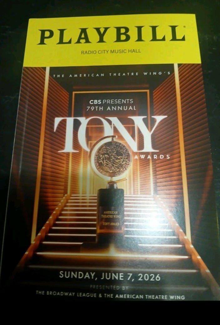 79th Tony Awards Playbill Radio City Music Hall June 7, 2026 Hosted By Pink