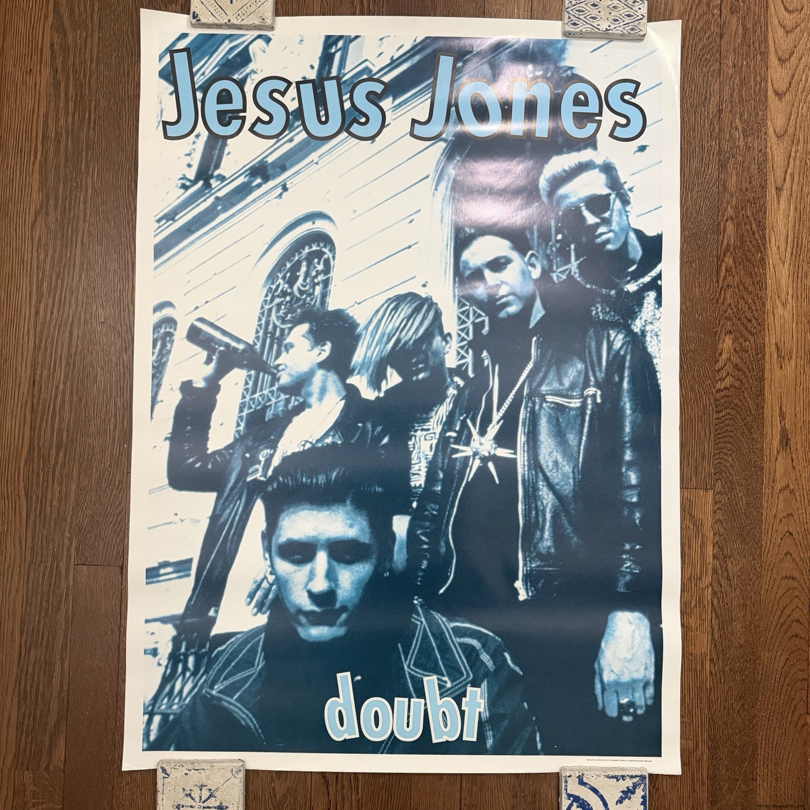 VTG Original Jesus Jones Doubt Promotional Poster 1991 Go Bang England 25” x 35”