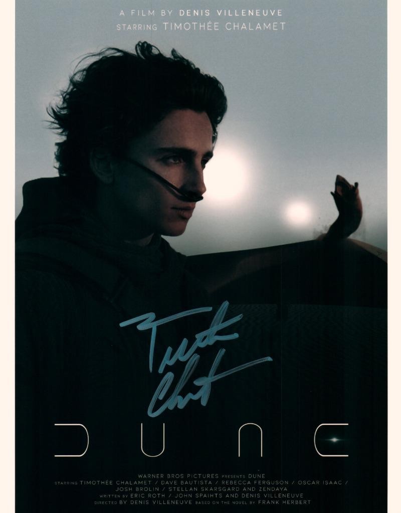 Timothee Chalamet signed 8×10 Photo autographed Picture beautiful photo with COA