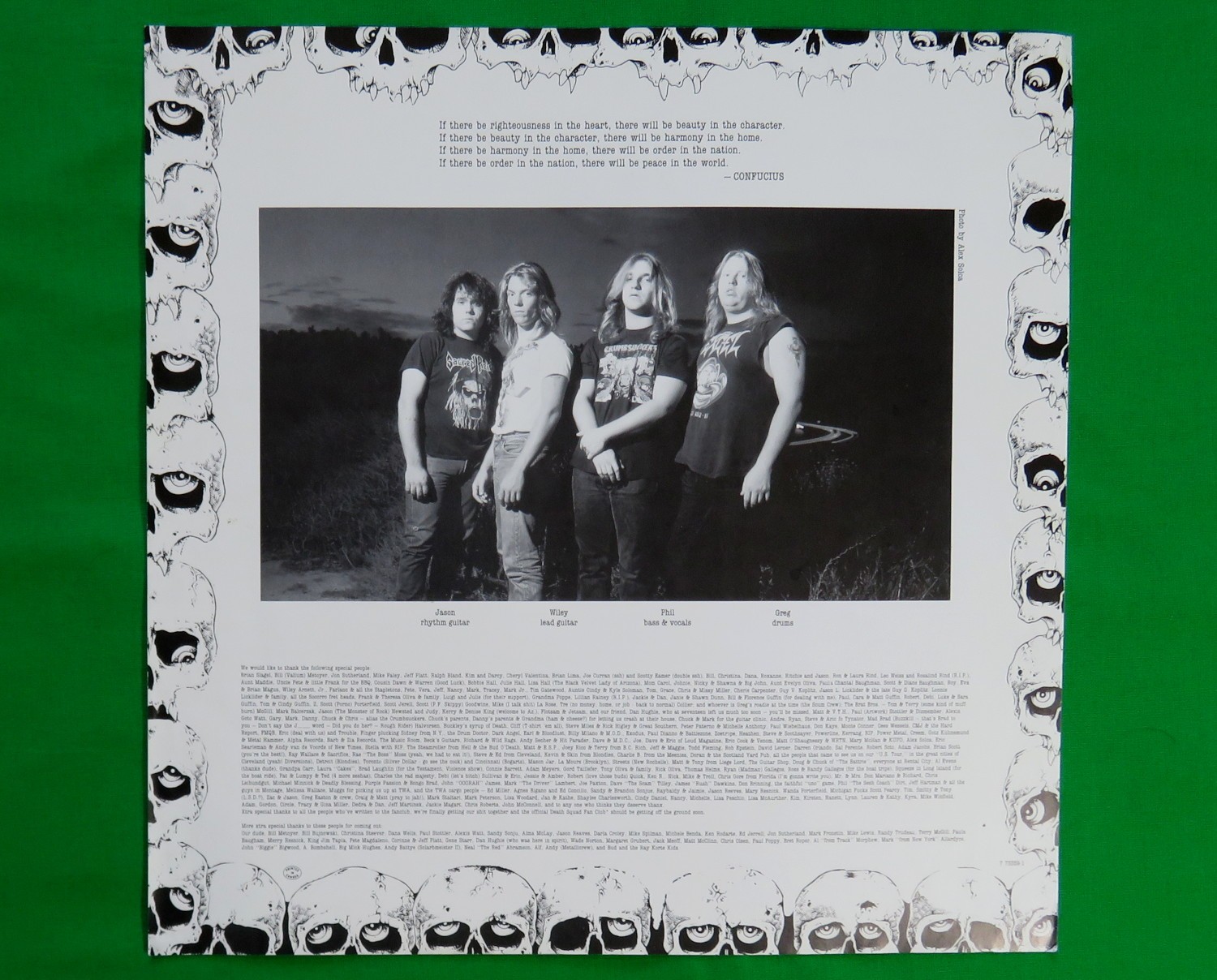 Sacred Reich Surf Nicaragua Record Lyric Sheet Insert Only 1988 EP Thrash Metal