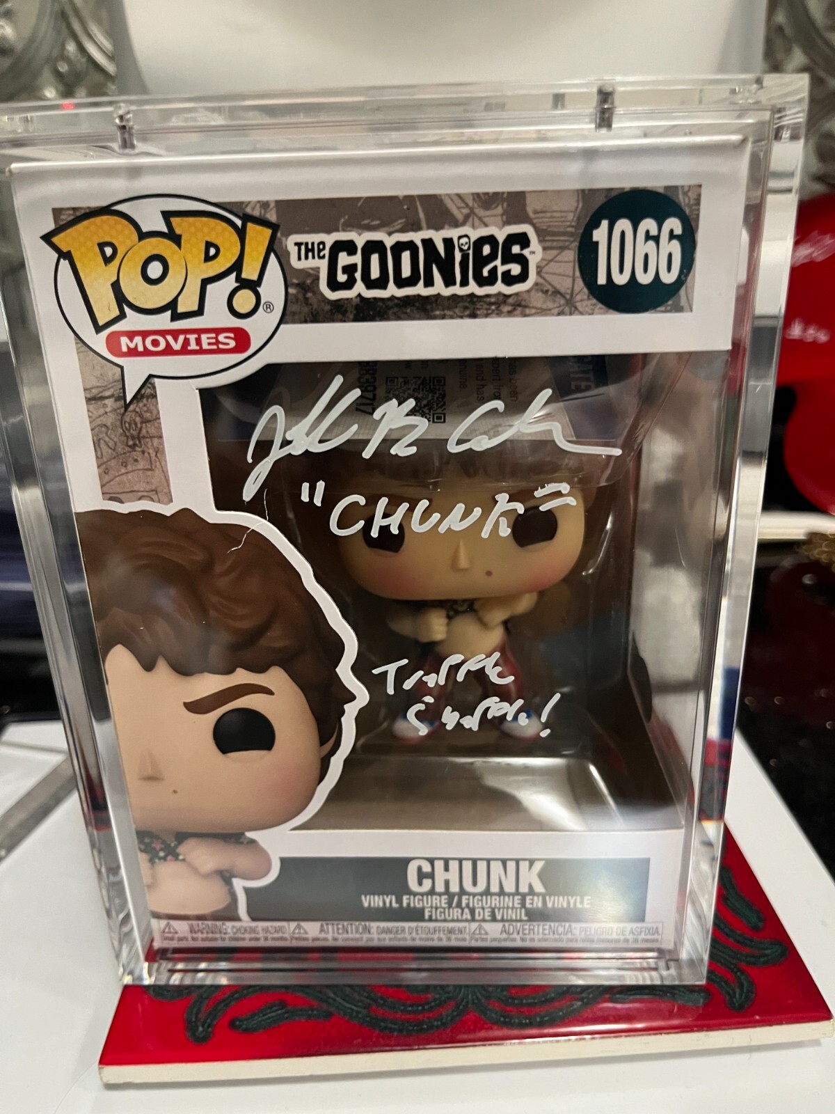 Jeff Cohen Signed “The Goonies” #1066 Chunk Funko Pop! BAS COA “Chunk & Truffle”