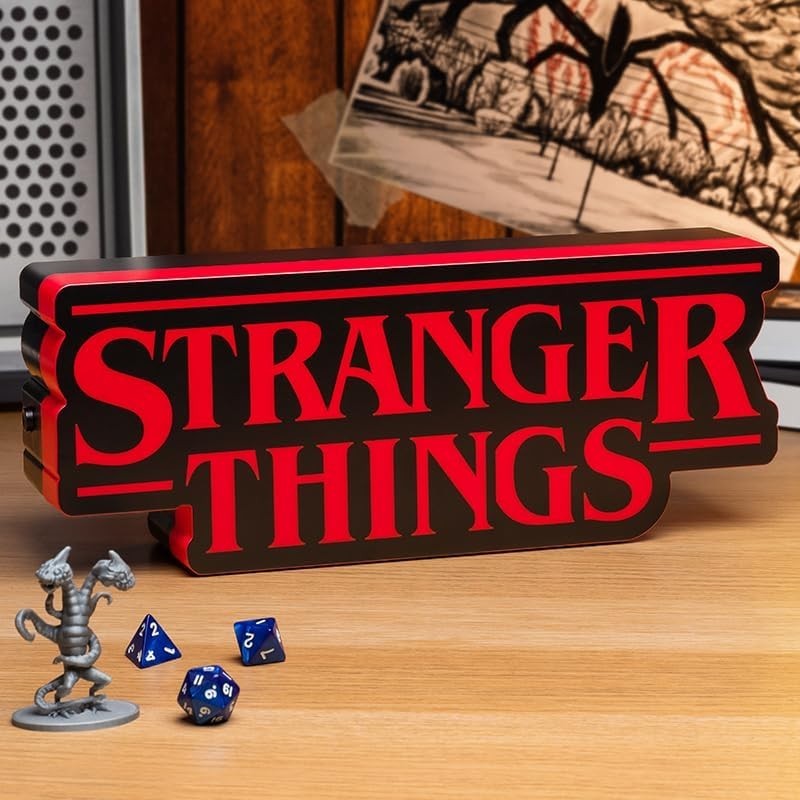 Official Stranger Things Shaped Lamp – 11.8″ LED Light with Phase & Pulse Modes