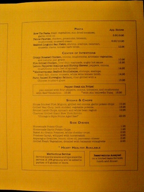Oprah Winfrey – Signed Menu from the Eccentric Restaurant in Chicago – May, 1990