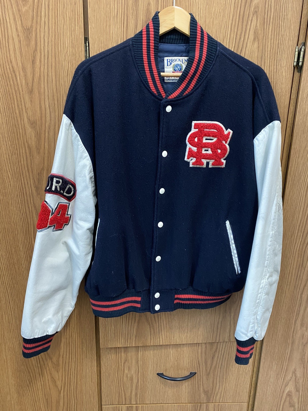Vintage Rolling Stones Wool Leather Letterman Jacket 1994 World Tour Size XL