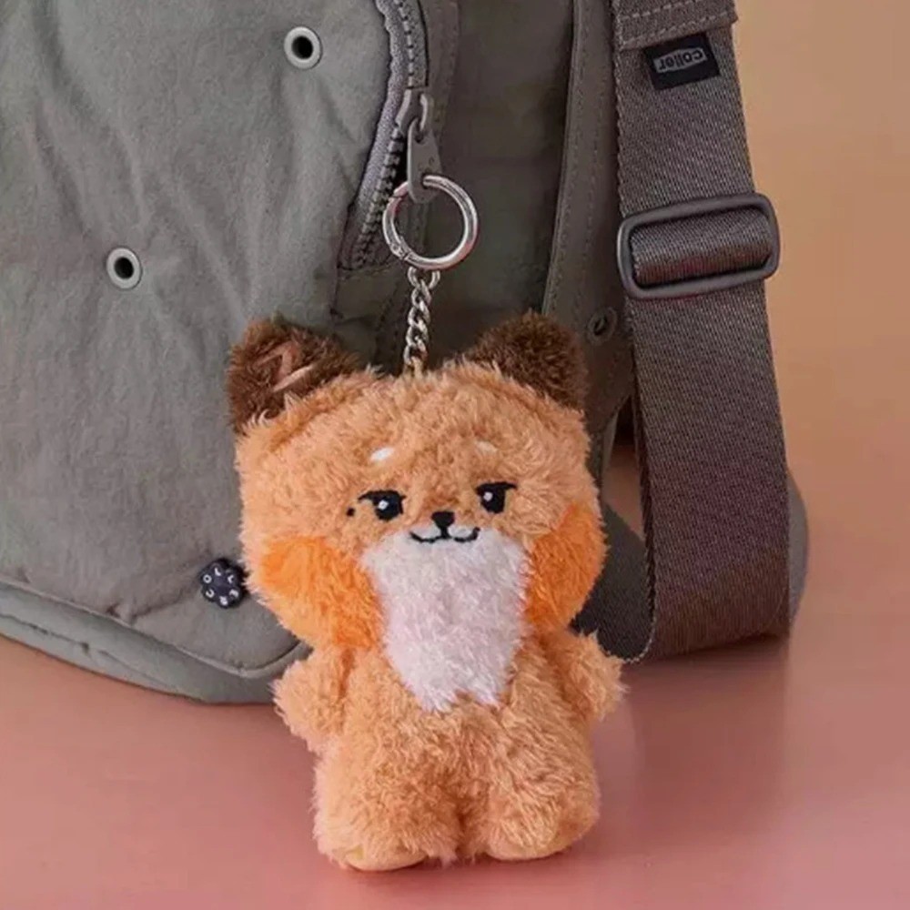 Kpop Style Plush Doll Keychain 12cm Cute Cartoon Pendant for Bags Plush Doll Bag