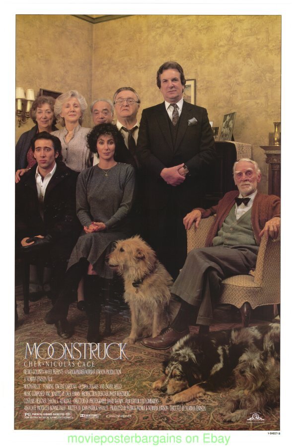 MOONSTRUCK MOVIE POSTER ORIGINAL ROLLED 27×41 STYLE B CHER NICOLAS CAGE