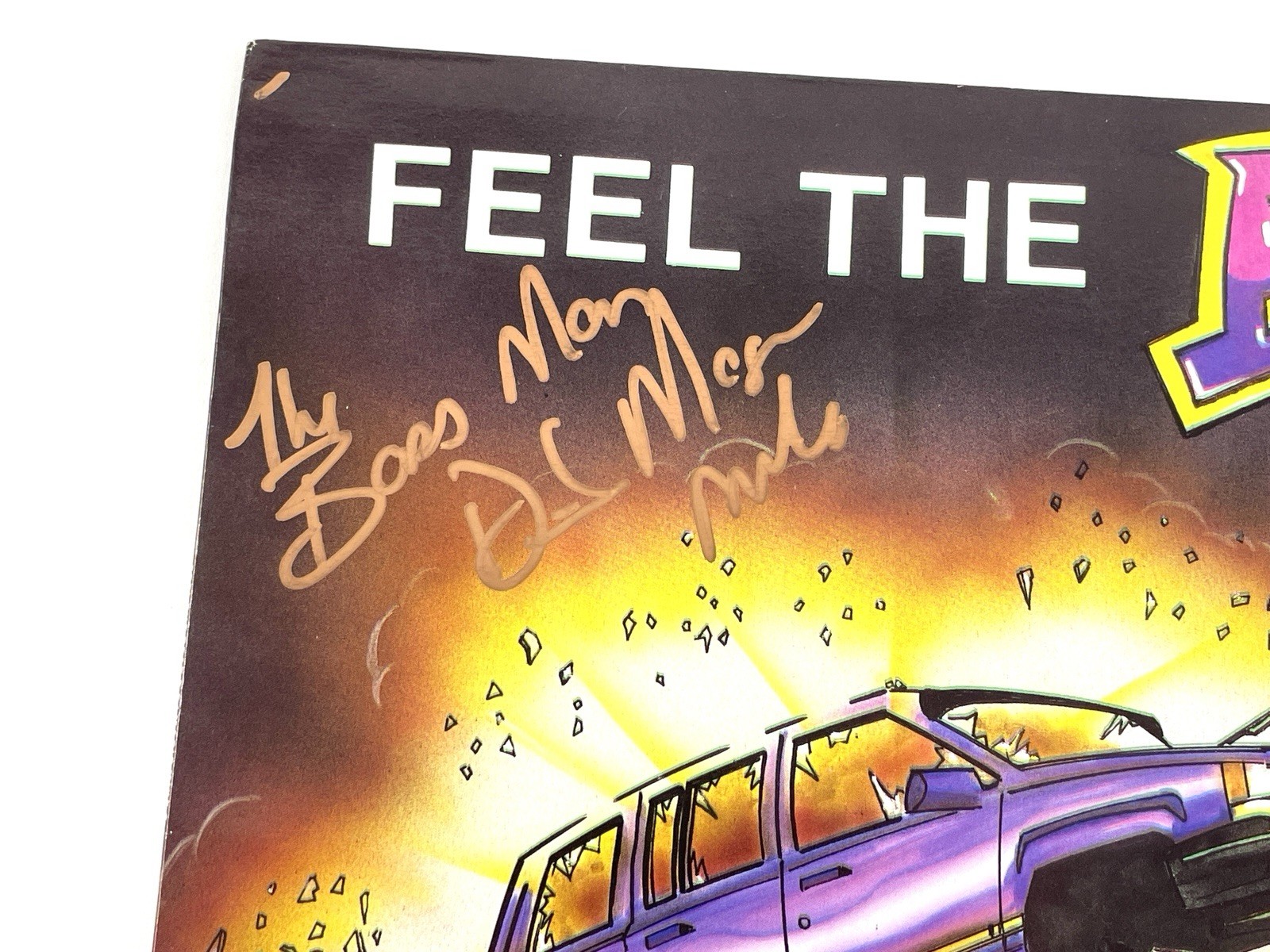 DJ Magic Mike Signed Feel The Beat Purple Vinyl Record Bass Man ACOA Certified