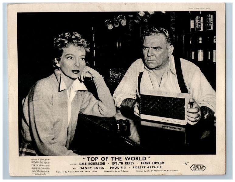 Top of the World Original Lobby Card Evelyn Keyes David McMahon at cocktail bar