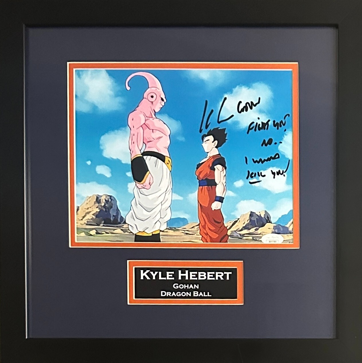 Kyle Hebert signed inscribed framed 8×10 photo Dragon Ball Z JSA Gohan Bleach