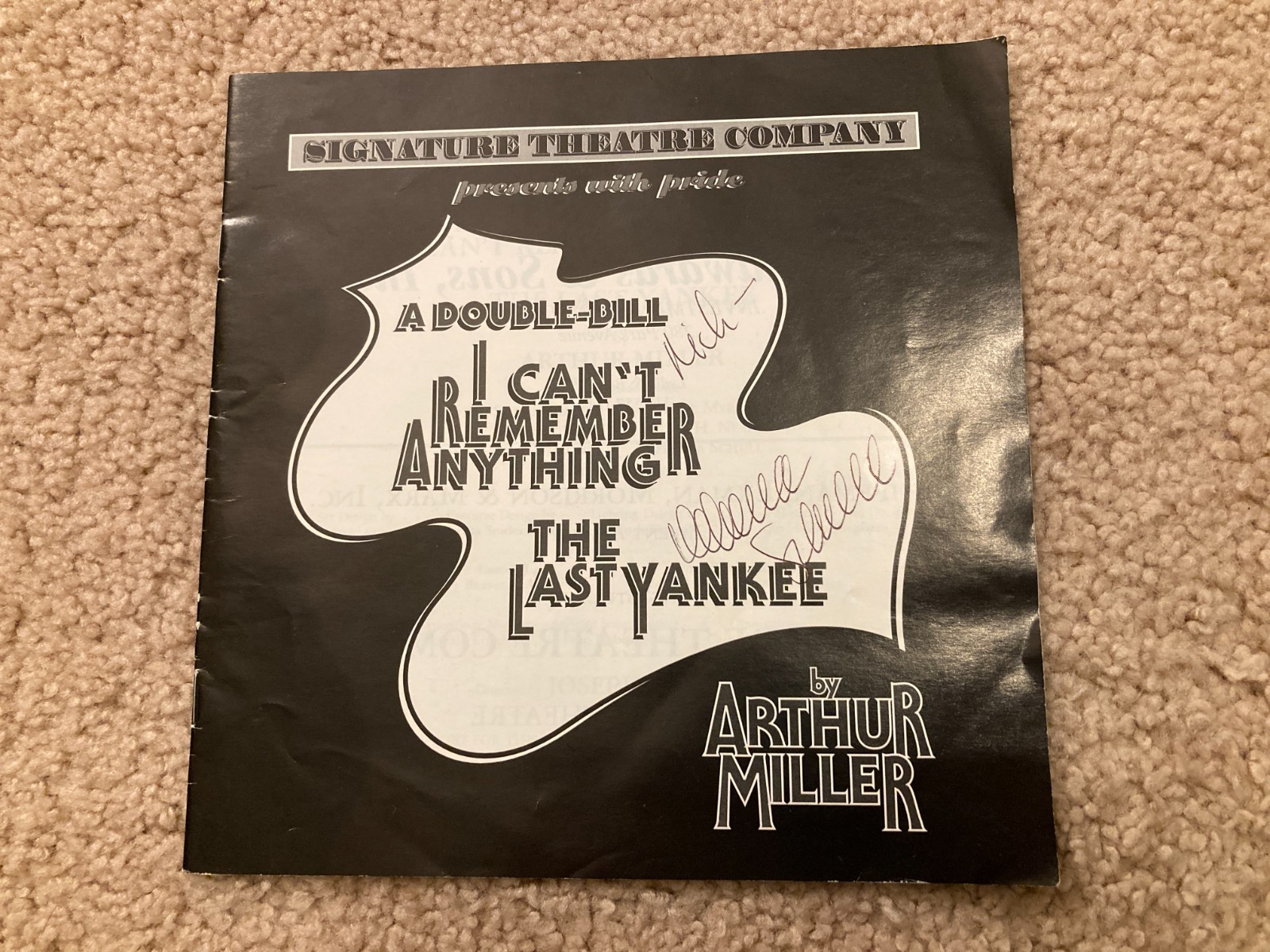 Rebecca Schull Signed Autographed I Can’t Remember Anything Last Yankee Program