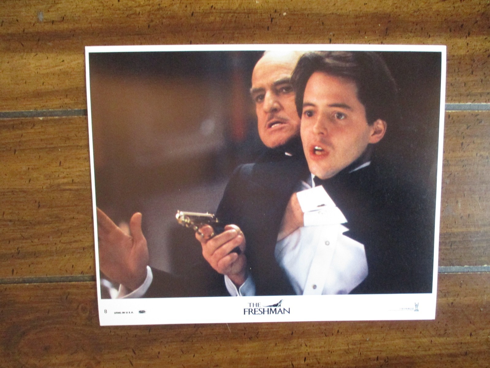 Matthew Broderick/Marlon Brando(THE FRESHMAN)1990 10x 8 Glossy Color Press Photo