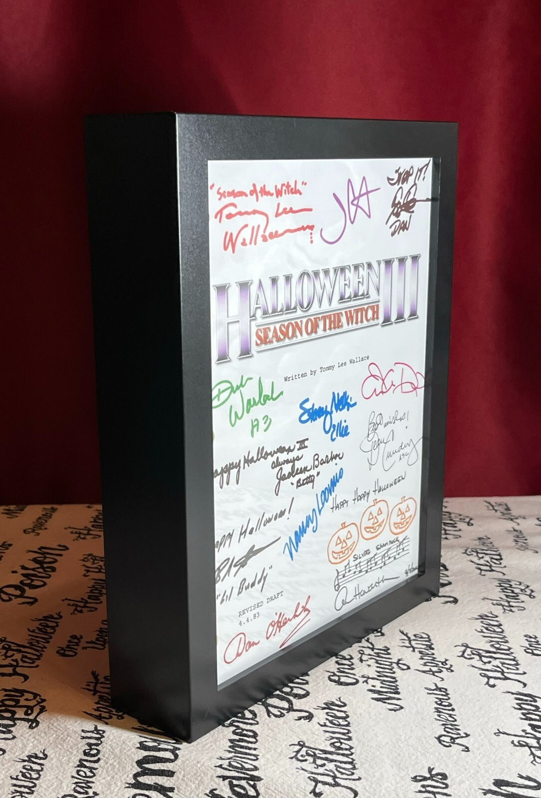 Halloween III Script Cast-Signed – Autograph Reprints – Season Of The Witch