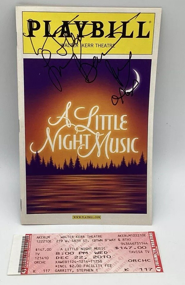 PLAYBILL Magazine A Little Night Music Signed Bernadette Peters Theatre 2010