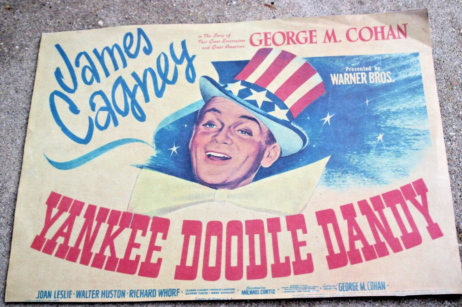 Yankee Doodle Dandy James Cagney Movie Lobby Card REPRODUCTION 1950’s? 14″x10″
