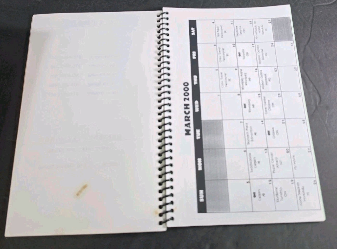 RICKY MARTIN ~ LIVIN’ LA VIDA LOCA TOUR ~ CREW ITINERARY ~ MARCH 2000 ~ 36 pages