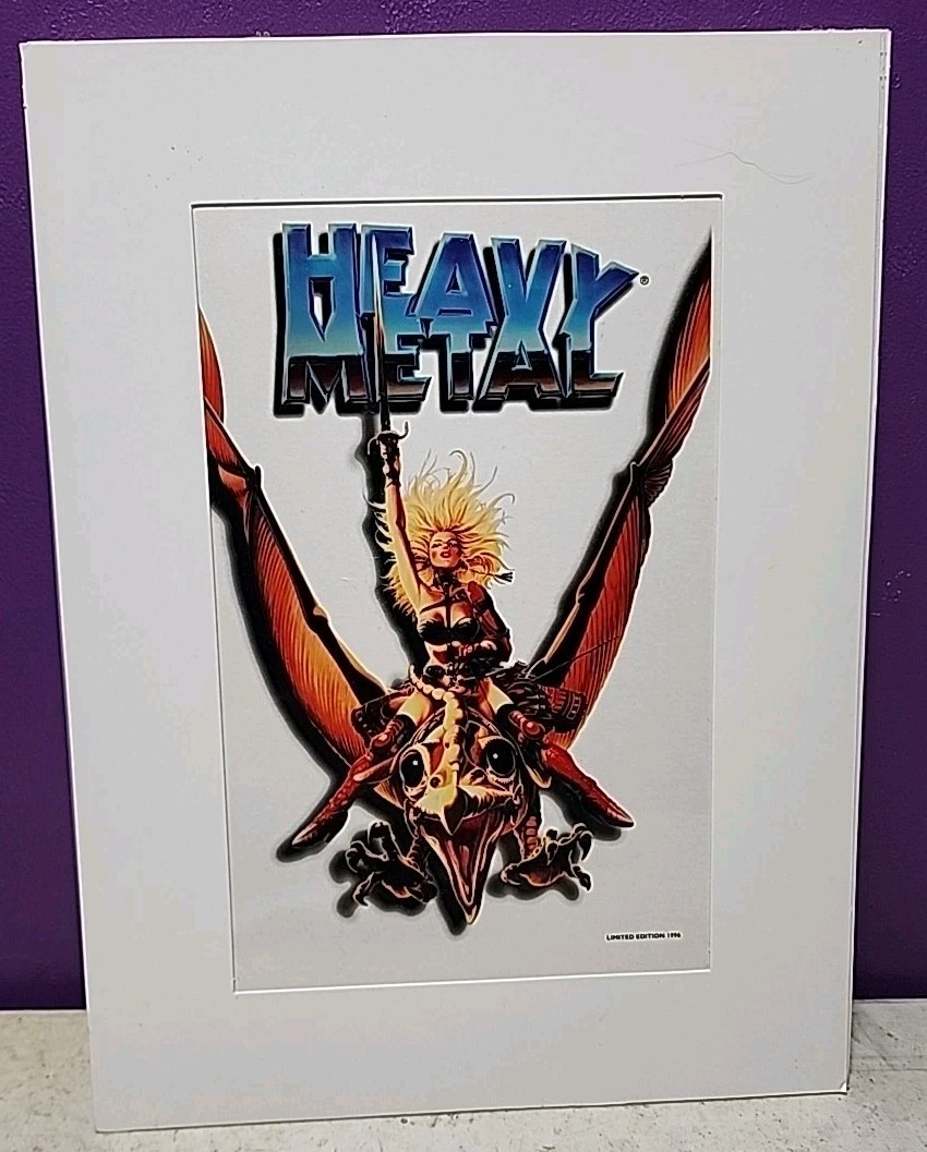 Heavy Metal Cover Art Lithograph 1996 Limited Edition Ready To Frame