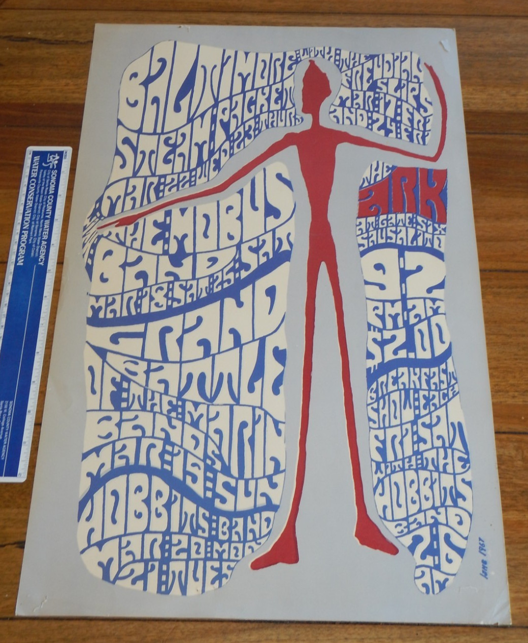 ORIGINAL 1967 BALTIMORE STEAM PACKET – AT THE ARK IN SAUSALITO CONCERT POSTER