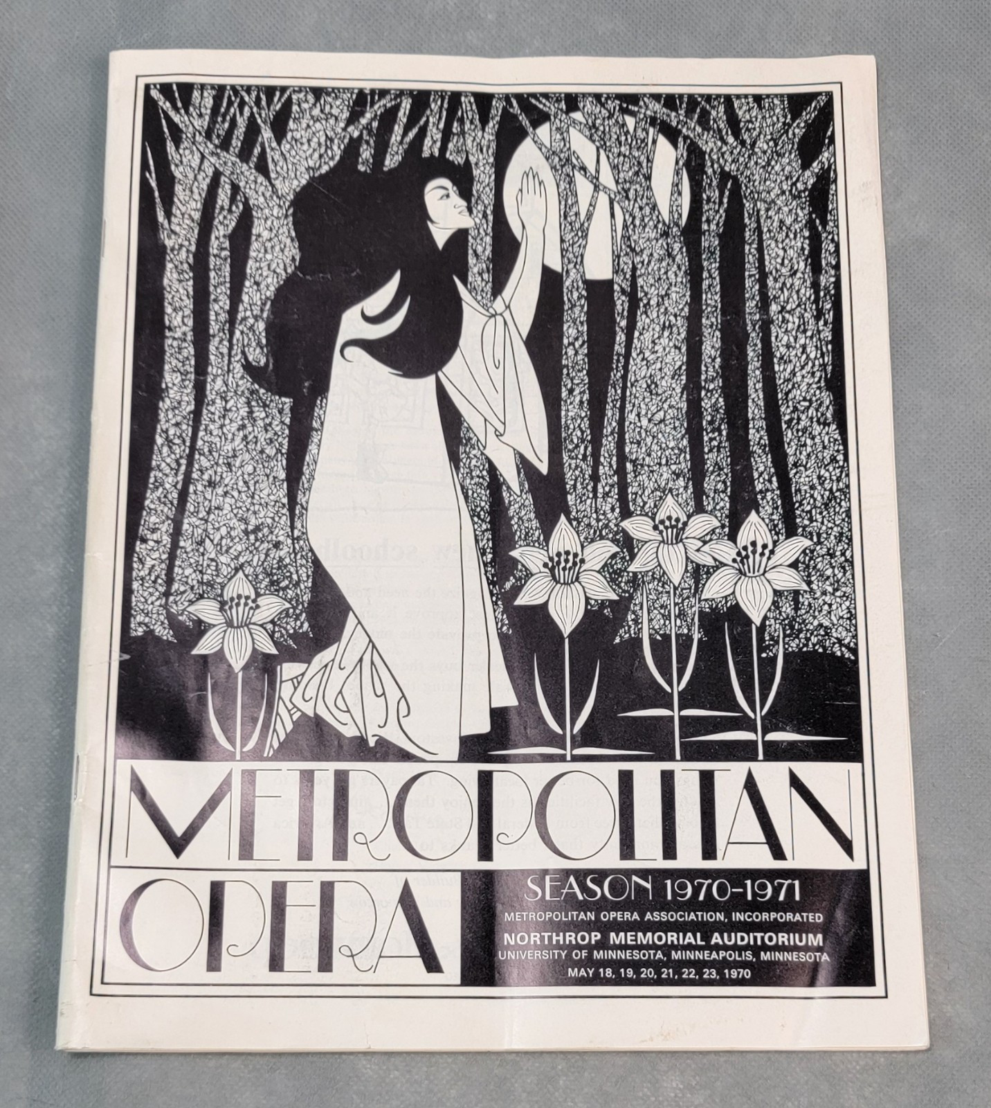 Vintage 1970-1971 METROPOLITAN OPERA Northrop UNIVERSITY OF MINNESOTA Program